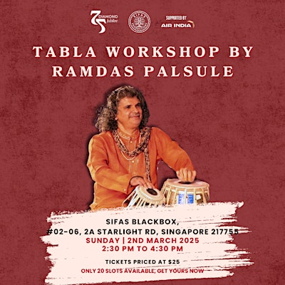 Tabla workshop by Ramdas Palsule | Singapore Indian Fine Arts Society, Black Box