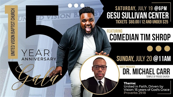 United Vision Baptist Church 15th Anniversary Gala | Gesu's Charles E Sullivan Center