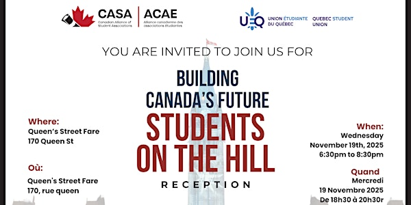 Building Canada’s Future: Students On the Hill Reception | Queen St. Fare