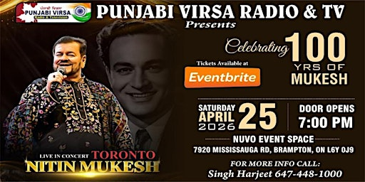 100 Years Celebrating Mukesh, Live in Concert with Nitin Mukesh | Nuvo Event Space