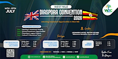 West Nile Diaspora Convention 2026 | Leonardo Hotel Milton Keynes
