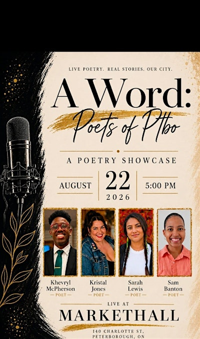 A Word: Poets of Peterborough | Market Hall Performing Arts Centre