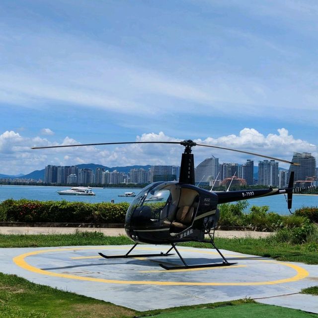 Helicopter time! Fly in Sanya! 🥰