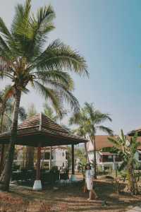 Stayed in a French colonial-style mansion in Laos.