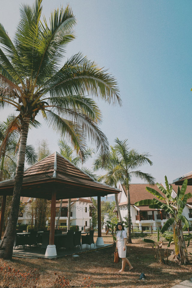 Stayed in a French colonial-style mansion in Laos.