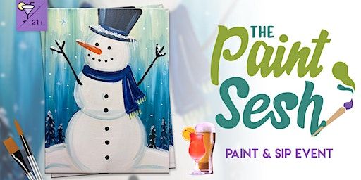 Paint & Sip Painting Event in Corona, CA – “Arctic Snowman” at Rock & Brews | Rock & Brews