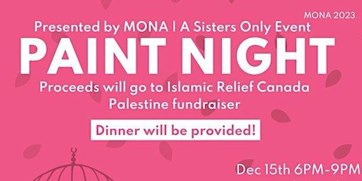 Paint Night for Palestine - Presented by MONA | Vaughan | Masjid Vaughan, Keele Street, Maple, ON, Canada