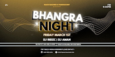 Bhangra Night @ MYTH SAN JOSE | 21+ | FRIDAY MARCH 1ST | Myth Lounge, Post Street, San Jose, CA, USA