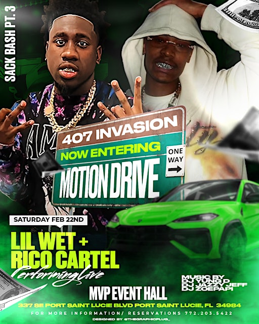Sack Bash Part 3 : Lil Wet & Rico Cartel Performing Live | MVP Event Hall