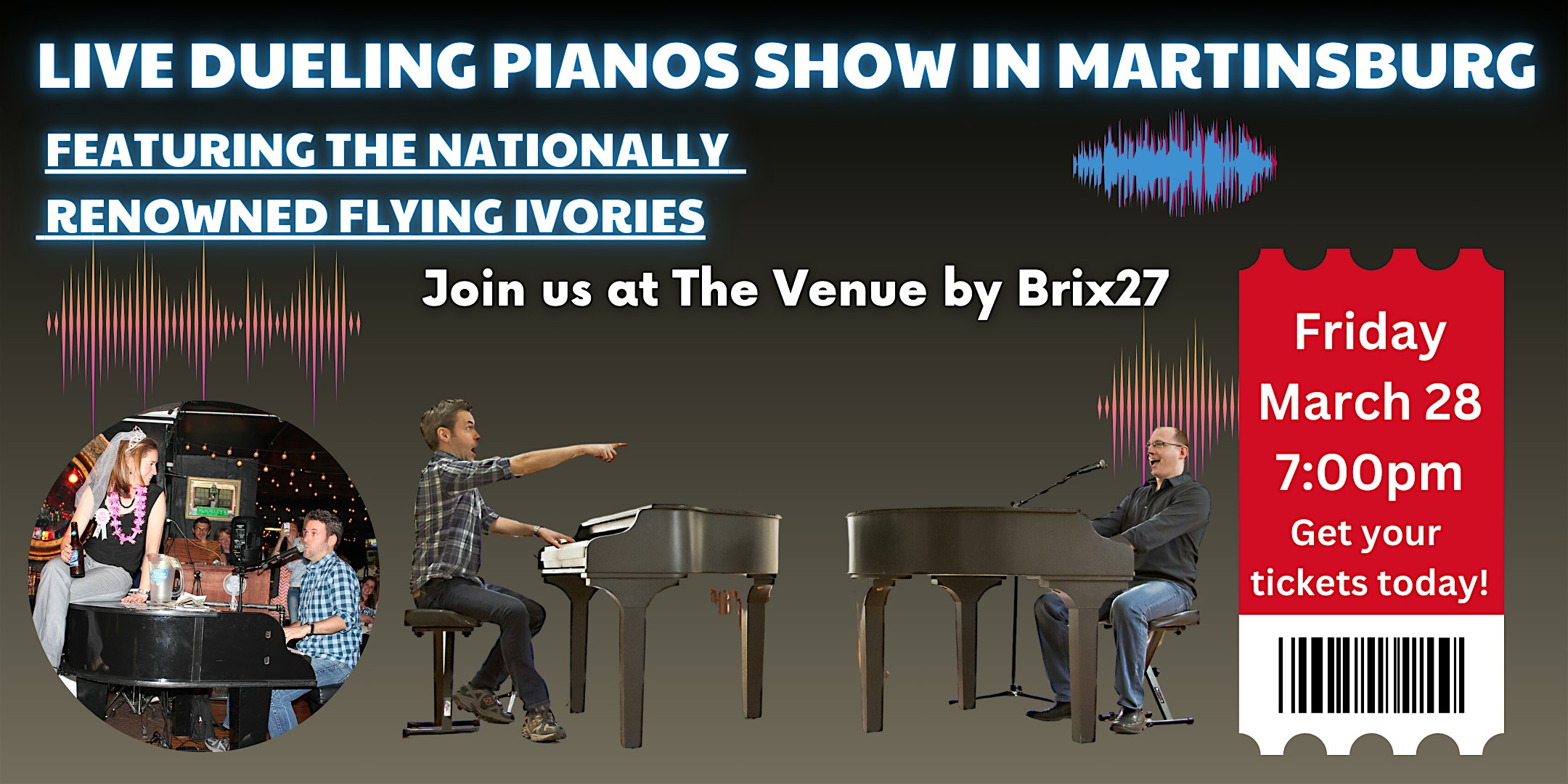 Special Live Dueling Pianos Performance at The Venue by Brix27 | 110 N Queen St
