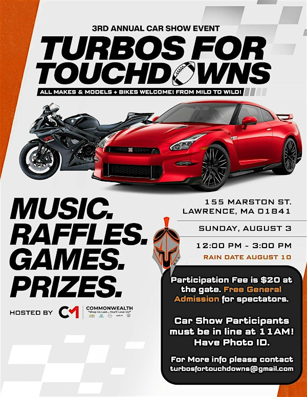 3rd Annual Merrimack Valley Spartans "Turbos for Touchdowns" Car Show | Commonwealth Chevrolet