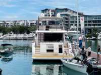 Renting a beach cruise yacht at Sentosa Cove