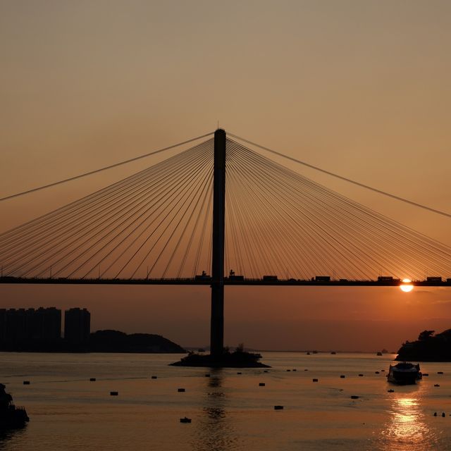 汀九橋日落
