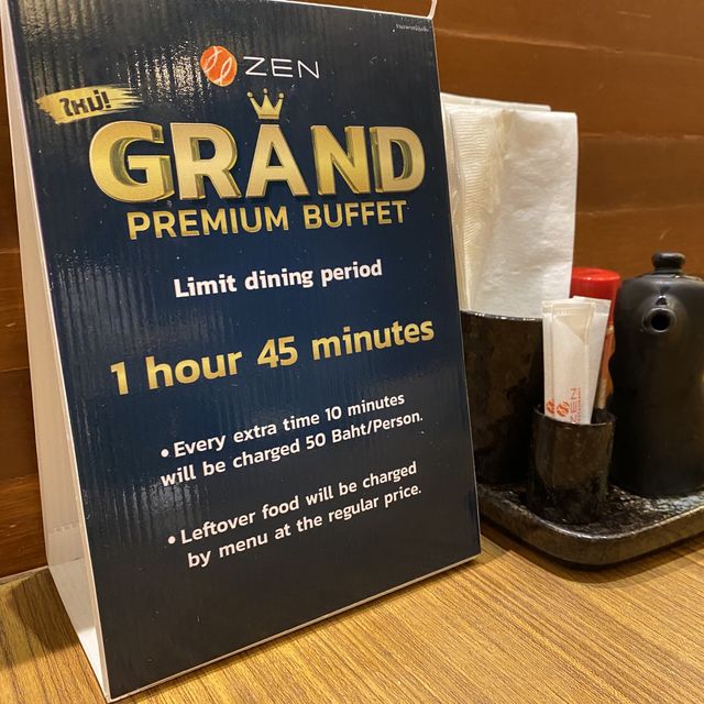 Zen Japanese buffet at Central Festival