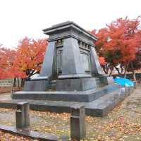 岩手県！盛岡城跡の本丸と紅葉