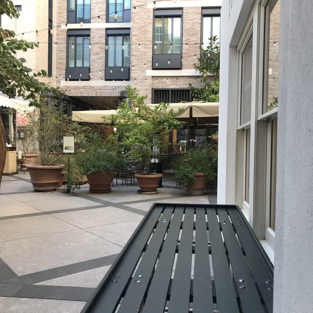 A courtyard of flowers 