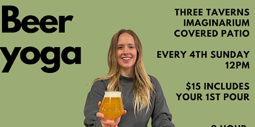 Hops & Flow Beer Yoga at Three Taverns Imaginarium | Three Taverns Imaginarium