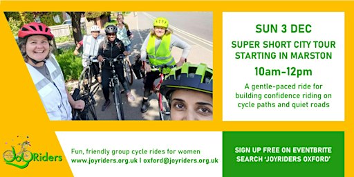 Beginner+ ride: Super Short City Tour Starting in Marston | Marston Ferry Road cycle path (Marston end)