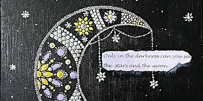 Dotting a Crescent Moon with inspirational words with Beth Goulet | The Swansea Oakhill Seekonk Grange