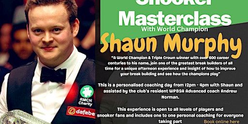 Snooker Masterclass with Shaun Murphy | Stratford Sports Club Ltd