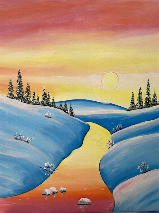 Winter Morning Creek Paint and Sip in Newport Beach! | The Old Spaghetti Factory