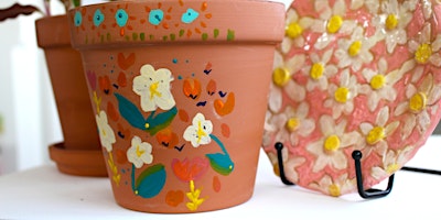 Quiet Session Painted Flower Pots | Sesiwn Dawel Peintio potiau blodau ac | Mission Gallery