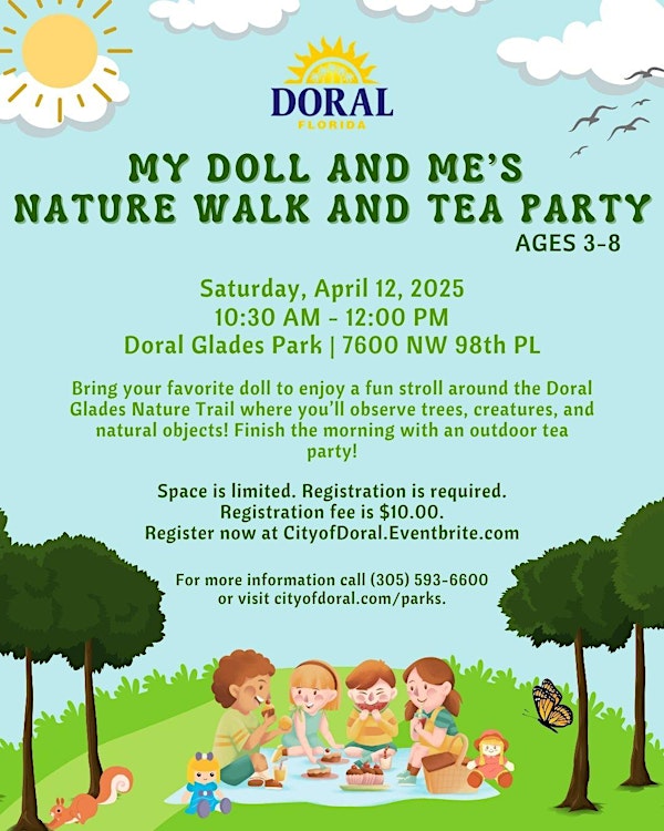 My Doll & Me's 1st Nature Walk & Tea Party | Doral Glades Park