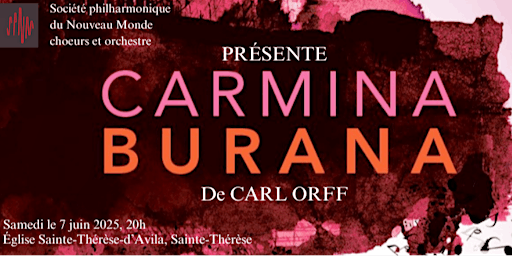 CONCERT - Carmina Burana de Carl Orff | Église de Sainte-Thérèse d'Avila