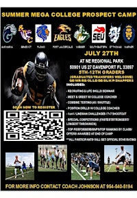 FOOTBALL SUMMER MEGA COLLEGE PROSPECT CAMP JULY 27TH | Northeast Regional Park