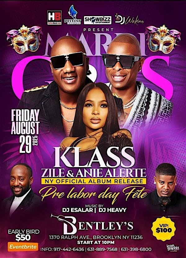 Madi Gras: Pre Labor Day Fête -  Klass & Zile's Album Release | Bentley's