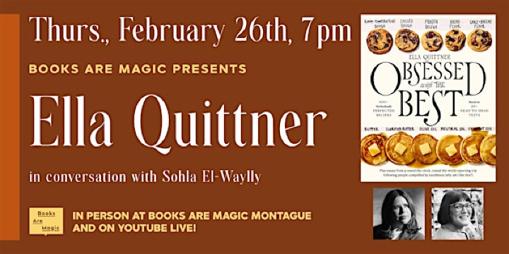In-Store: Ella Quittner: Obsessed with the Best w/ Sohla El-Waylly | Books Are Magic Montague