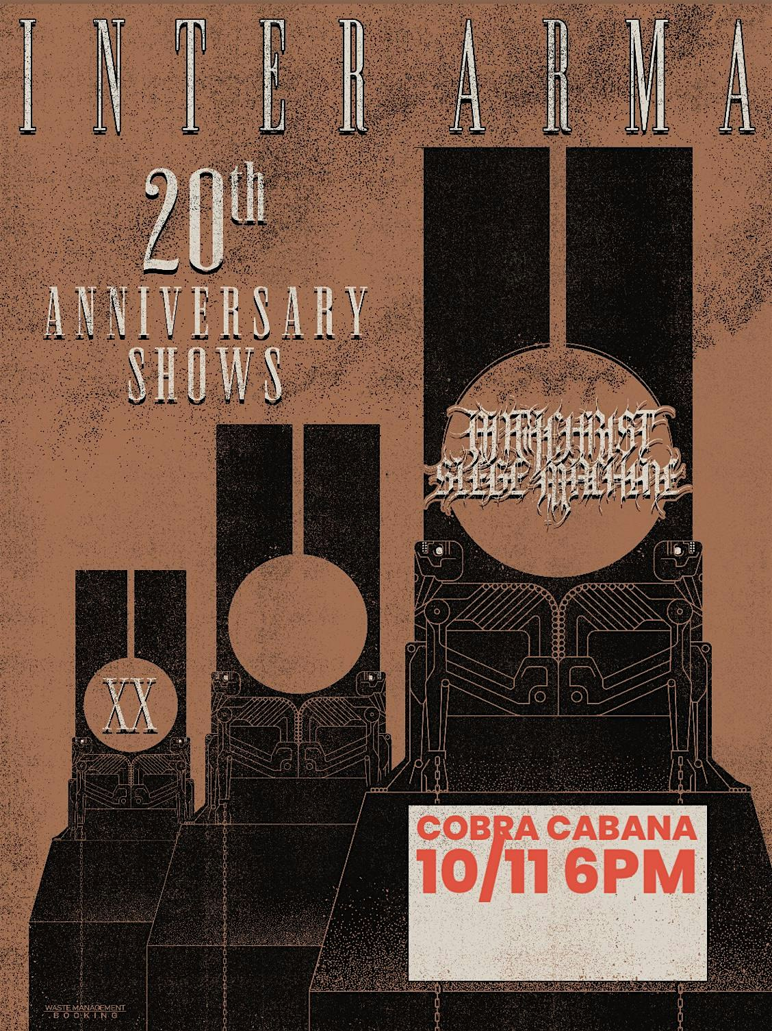 Inter Arma 20 Years w/ Antichrist Siege Machine at Cobra | 901 W Marshall St