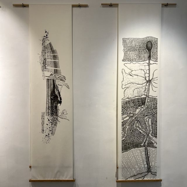 可以自行揭開的畫展品！