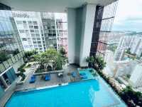 Club infinity pool at Oasia Hotel Downtown