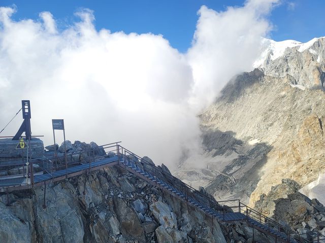 搭纜車觀賞Mont Blanc 