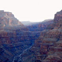 on helicopter along the Grand Canyon USA 