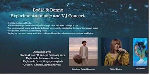 Bodai & Bonno / Violin & Handpan Soundscape: A Live Music and VJ Experienc | Esplanade Recital Studio