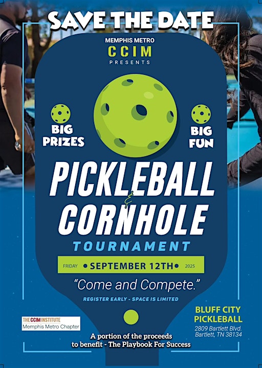 CCIM MEMPHIS METRO 1ST ANNUAL PICKLEBALL & CORNHOLE TOURNAMENT | Bluff City Pickleball