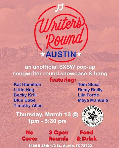 Writers 'Round: Austin- an Unofficial SXSW Pop-Up Showcase | Cherrywood Coffeehouse