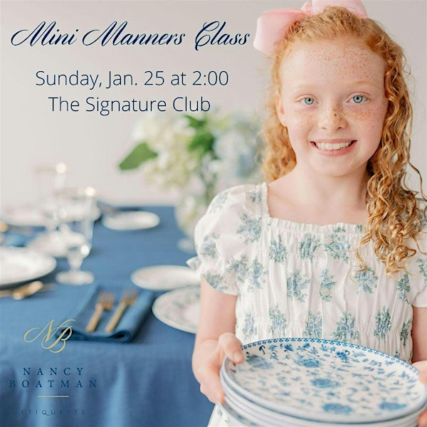 Mini Manners Class with Nancy Boatman | Signature Club of Lansdowne