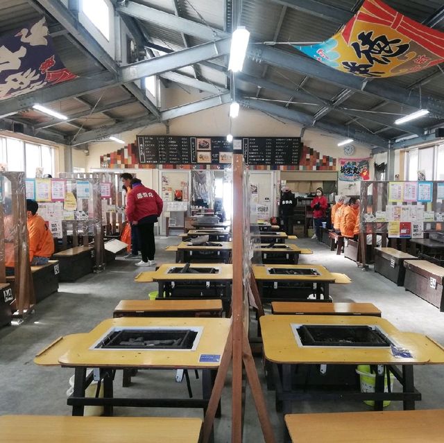 [糸島市]かき小屋で海鮮焼堪能😋「徳栄丸」
