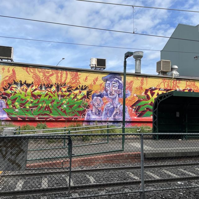 graffiti along south Melbourne market  graffiti along south Melbourne market