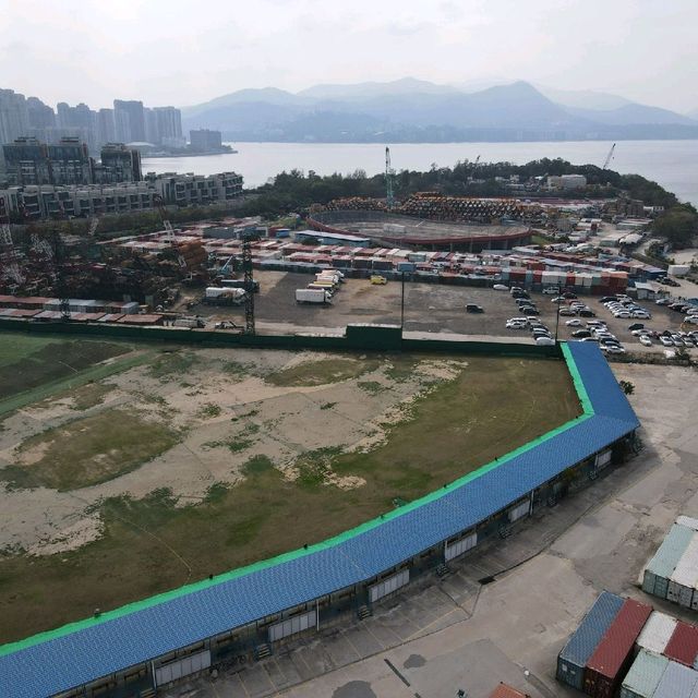 航拍船灣淡水湖