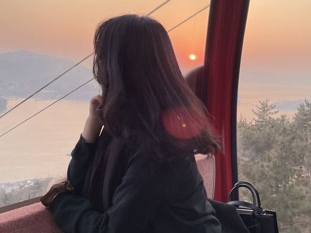 사천바다케이블카에서 즐기는 예쁜 노을🌅