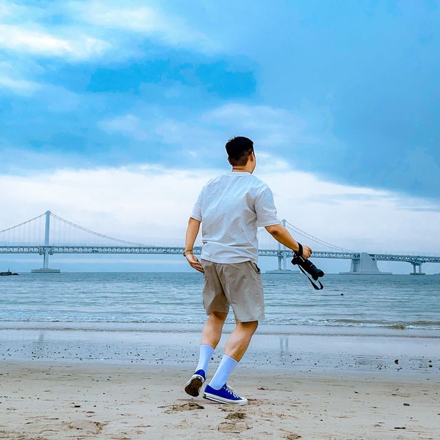 부산의 대표적인 야경 명소, 광안리해수욕장