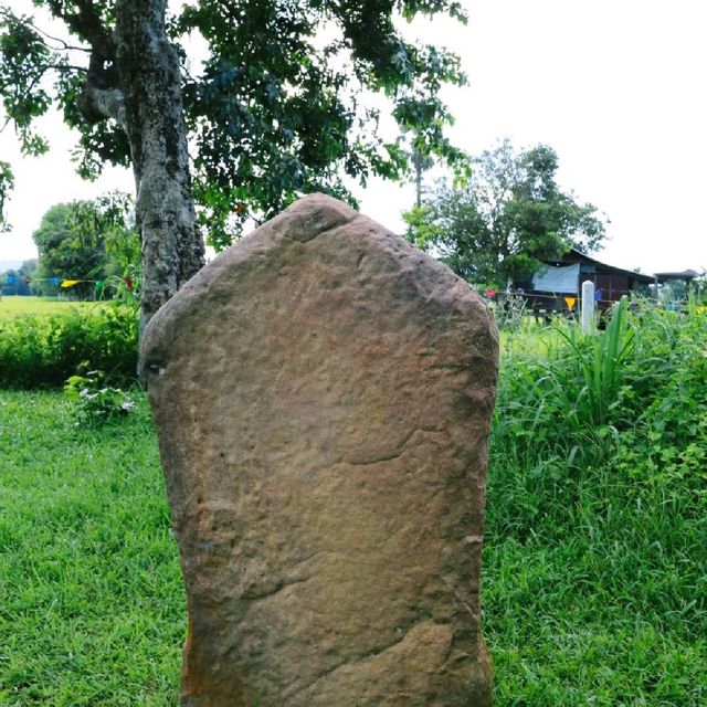 ทุ่งนา สะพานไม้ ใบเสมาหินโบราณ เต่างอย สกลนคร