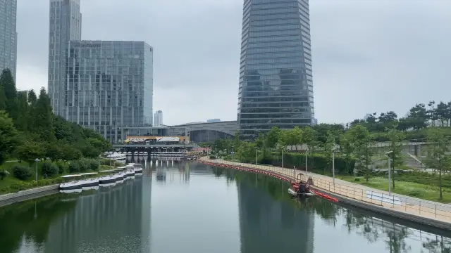 Amazing view of Songdo Central Park