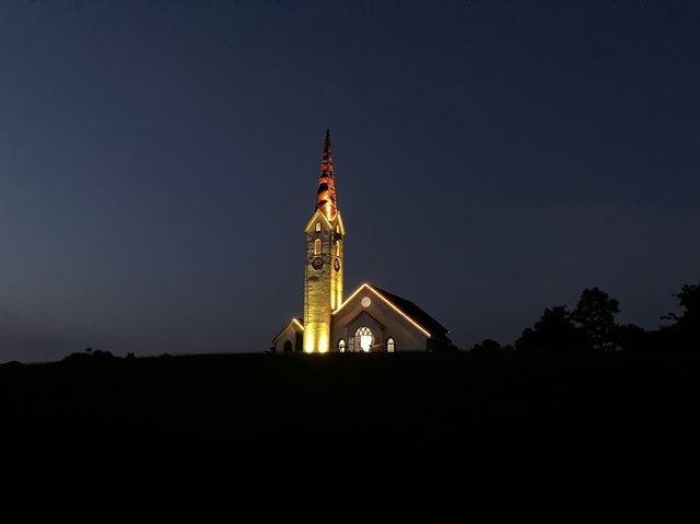 A night view of the church @ Yunman lake. Wow