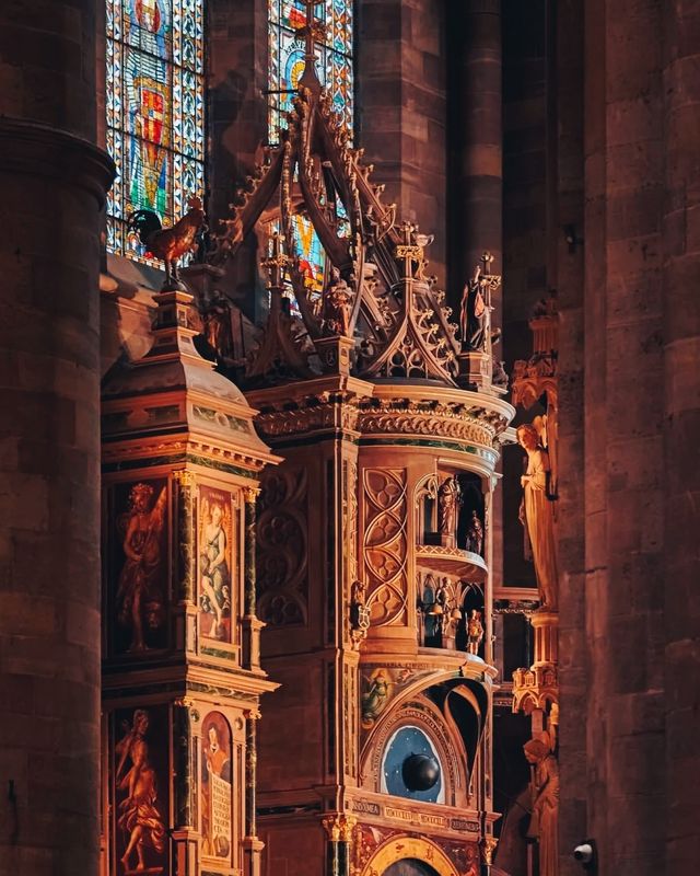 The astronomical clock is renowned worldwide and is one of the attractions of Strasbourg Cathedral.