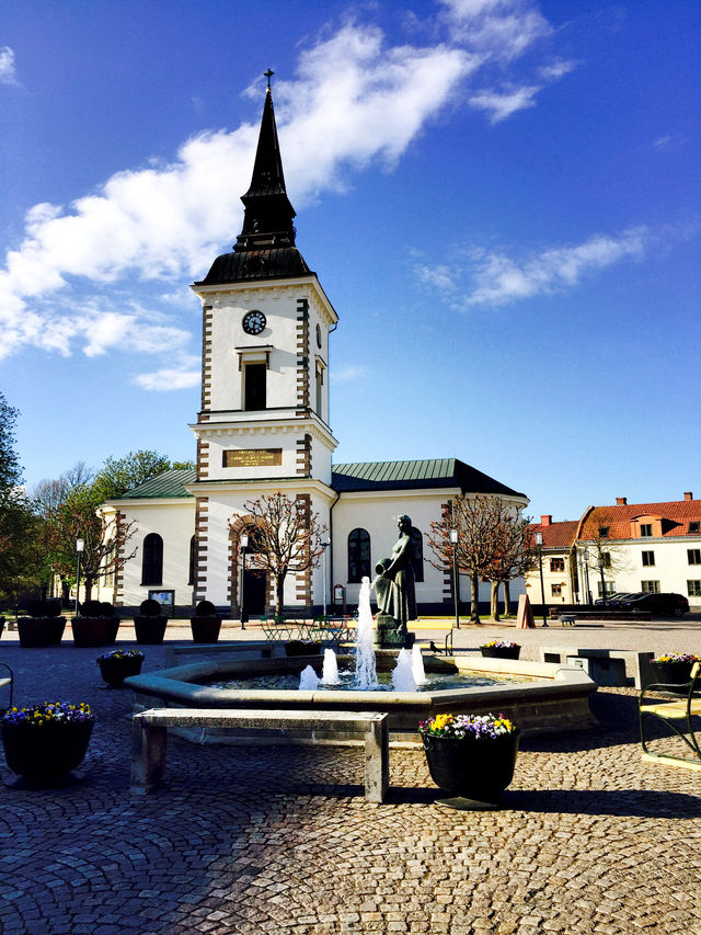 Swedish tranquil lakeside town.